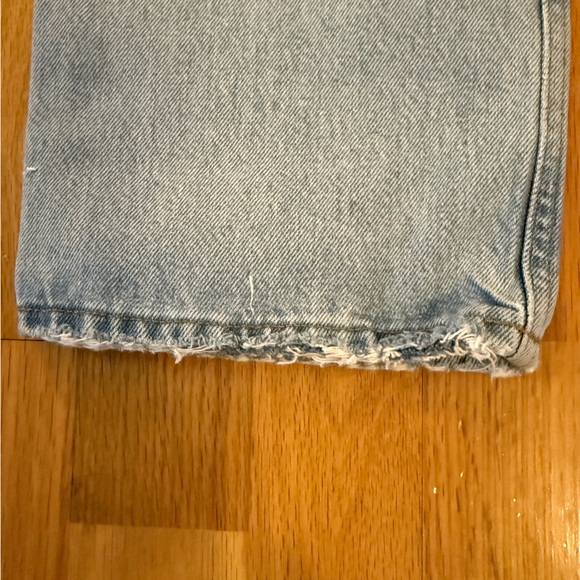 Agolde Riley High Rise Button Fly Straight Crop Denim Jeans Size 30 * Flaws - Picture 14 of 14